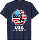 USA Team 2024 United States American Flag Basketball USA T-Shirt - T-Shirt | Navy