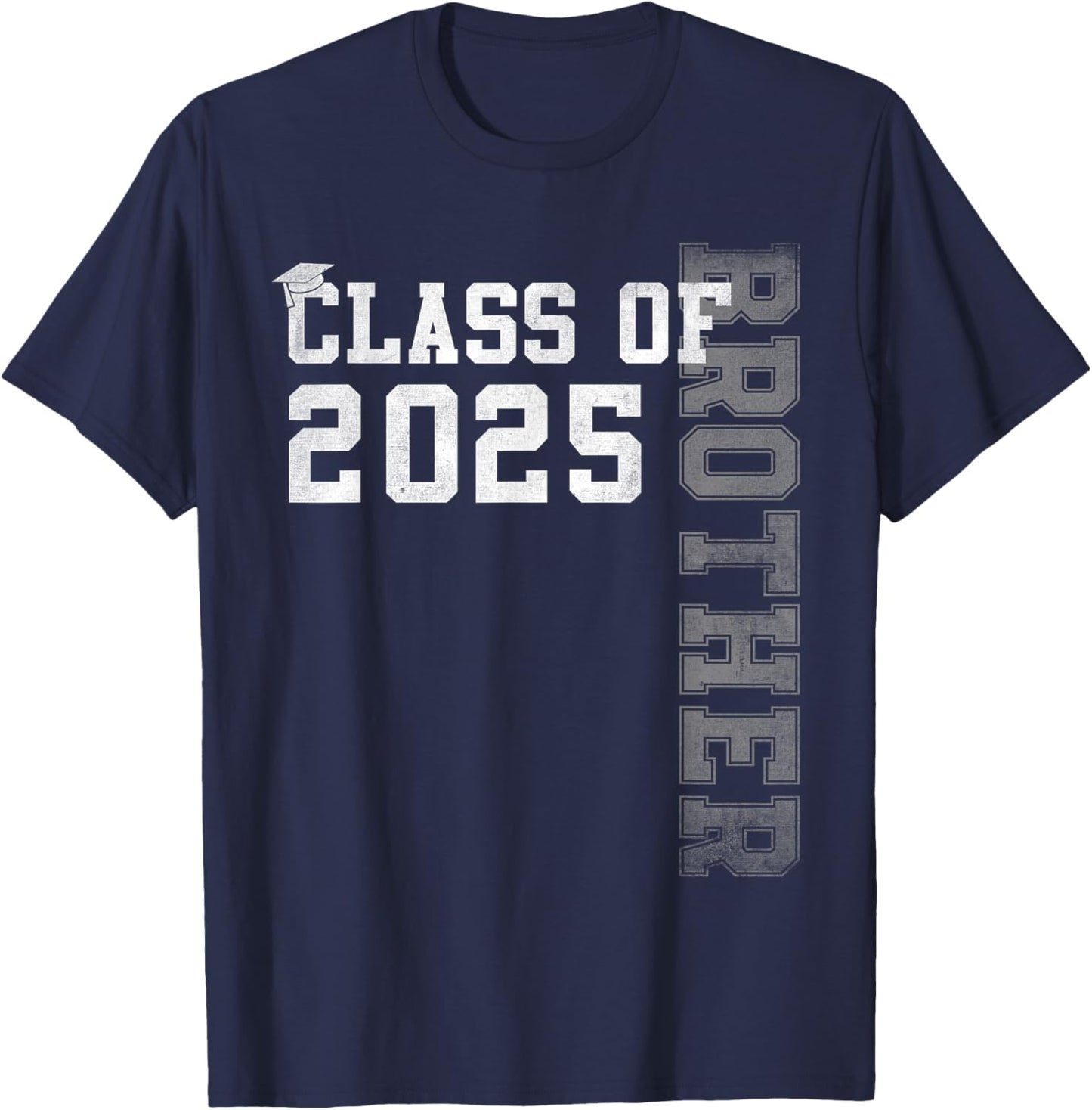 Brother Senior 2025 Proud Brother Of A Class Of 2025 T-Shirt - T-Shirt | Navy