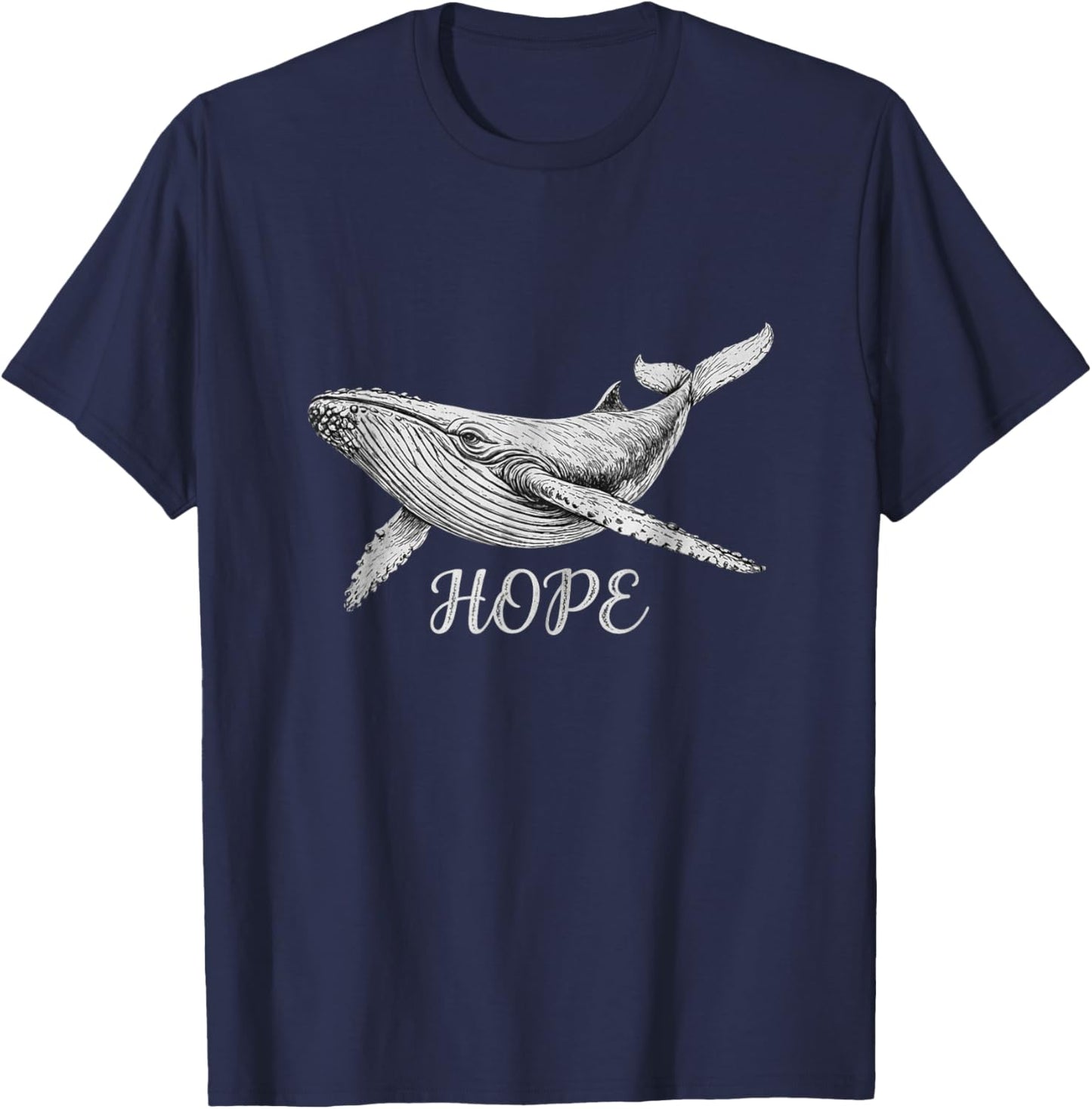 Buckelwal Hope Design Walrettung Ostsee T-Shirt - T-Shirt | Navy