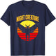 Night Creature Retro Horror Mothman Cryptid T-Shirt - T-Shirt | Navy