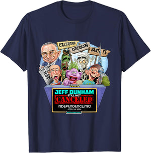 Jeff Dunham Independence, MO (2024) T-Shirt - T-Shirt | Navy