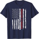 Promoted To Grandpa, First Time Grandpa American Flag T-Shirt - T-Shirt | Navy