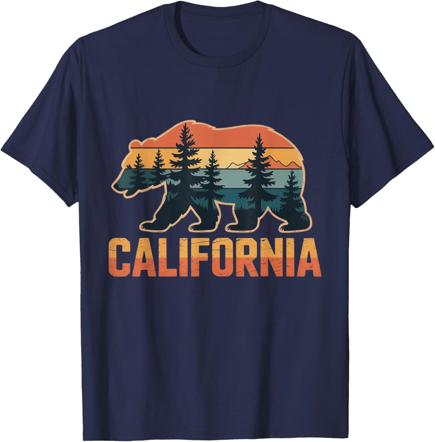 California Bear Vintage Wilderness Graphic T-Shirt - T-Shirt | Navy