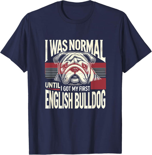 English Bulldog Shirt English Bulldogs Lover English Bulldog T-Shirt - T-Shirt | Navy