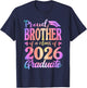 Proud Brother of A 2026 Graduate Matching Family Graduation T-Shirt - T-Shirt | Navy
