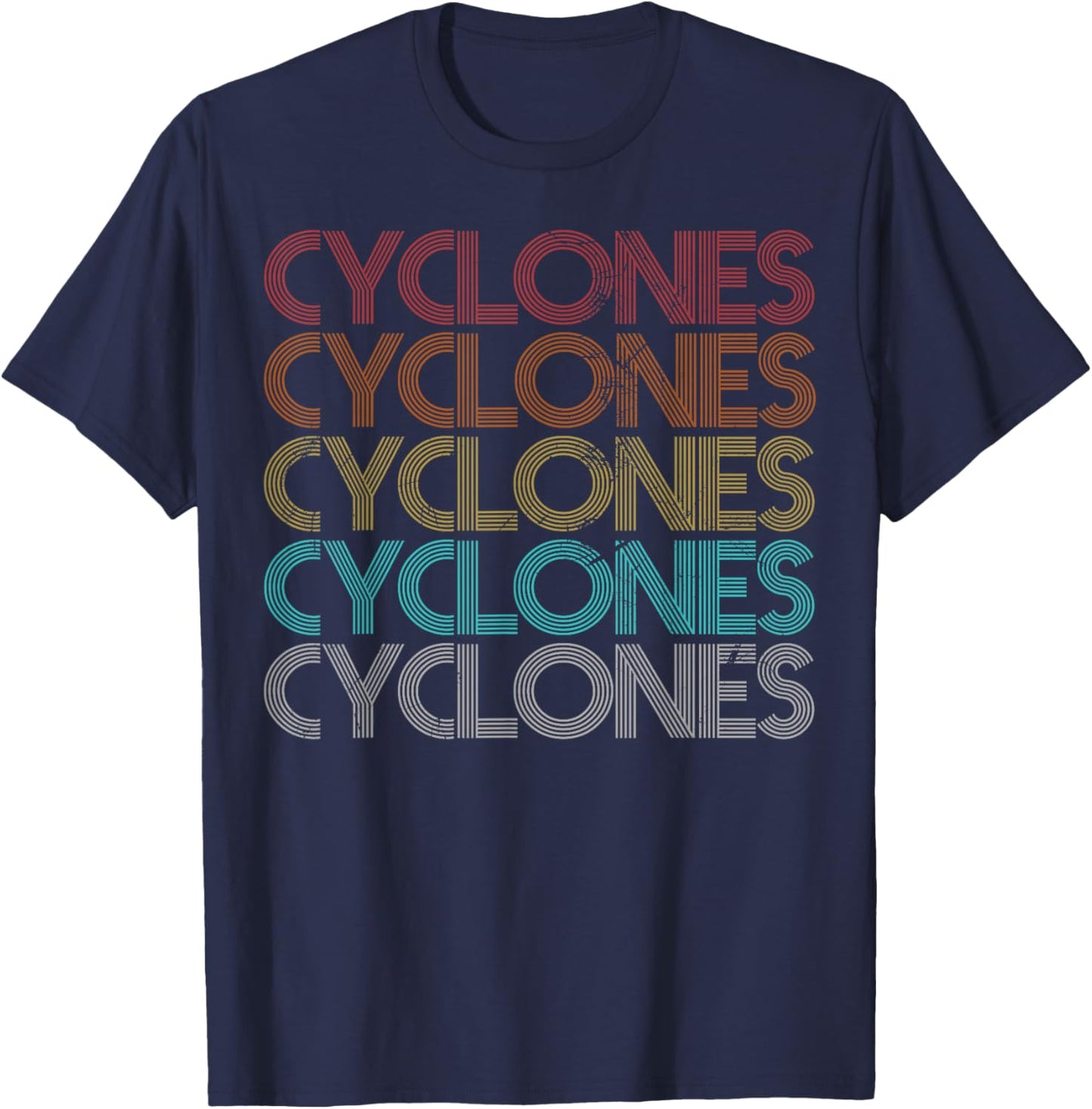 Retro Vintage Cyclones T-Shirt - T-Shirt | Navy