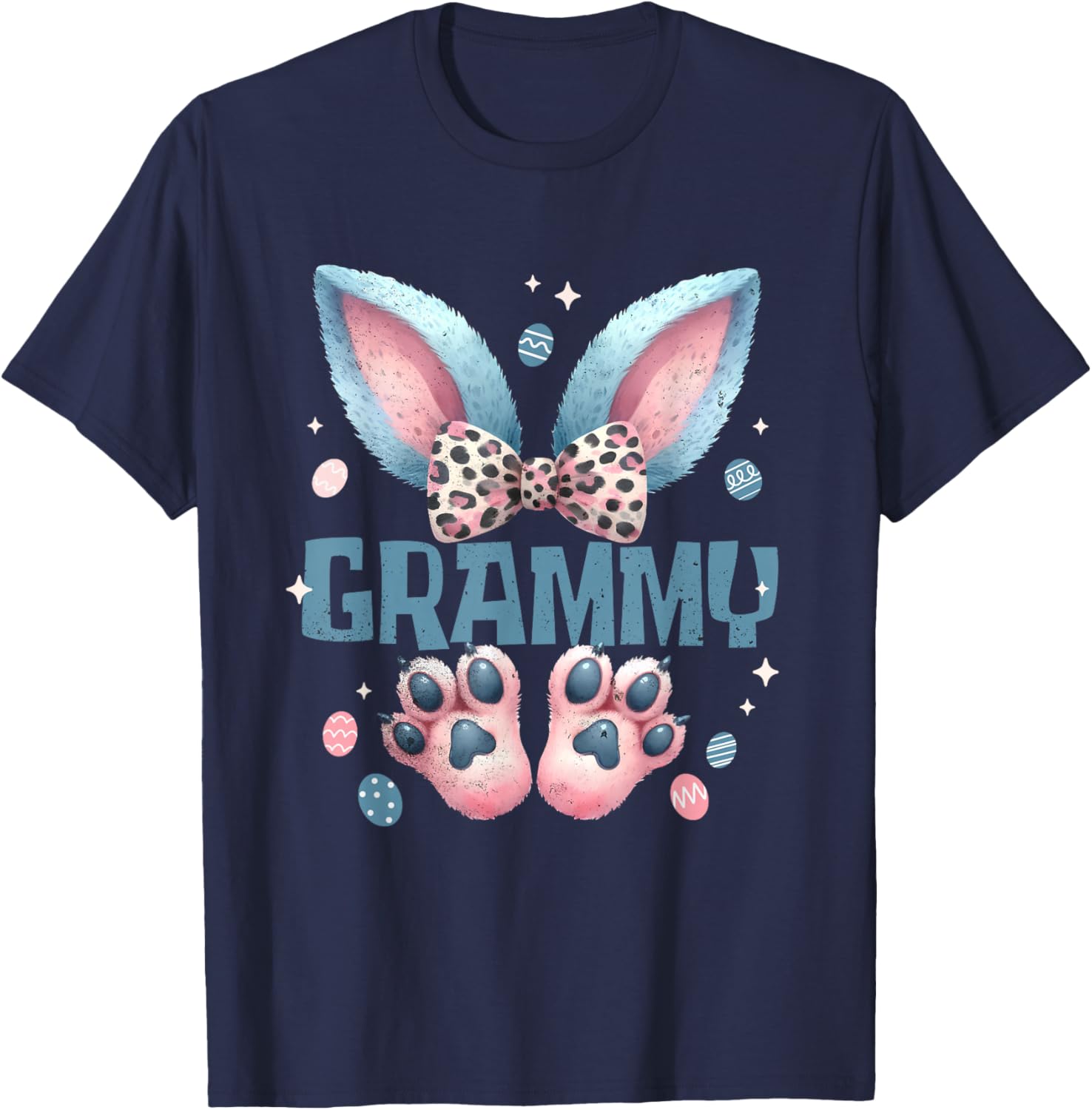 Women Grammy Easter Happy Easter Day Mommy Bunny Grandma T-Shirt - T-Shirt | Navy