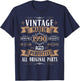 Vintage 35th birthday men Born 1990 35 years old Bday T-Shirt - T-Shirt | Navy
