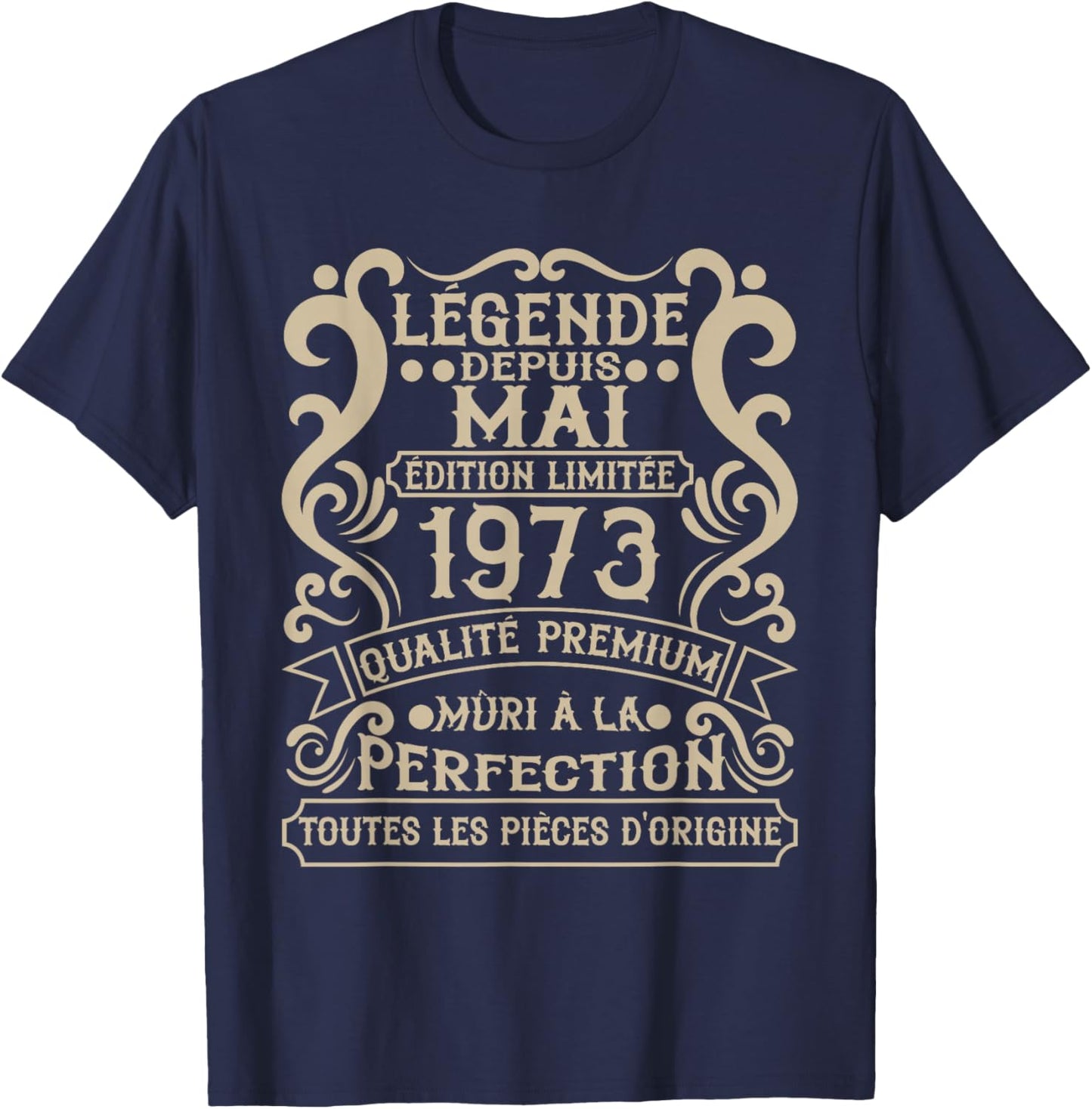Mai 1973-53 Ans Anniversaire Cadeau Vintage 1973 T-Shirt - T-Shirt | Navy