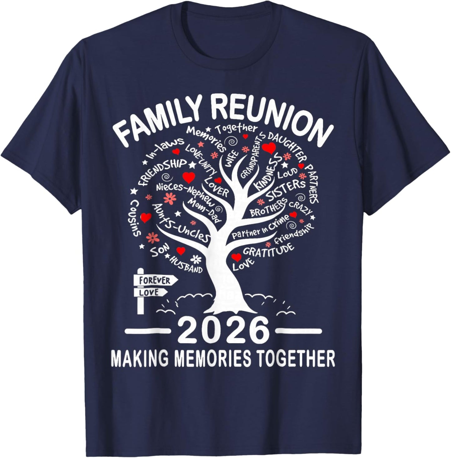 Making Memories Family Matching Group Family Reunion 2026 T-Shirt - T-Shirt | Navy