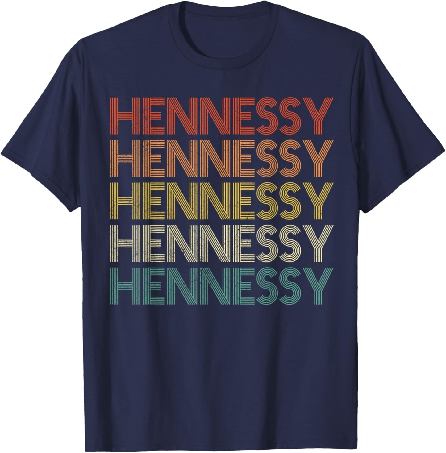 Hennessy Retro Vintage T-Shirt - T-Shirt | Navy