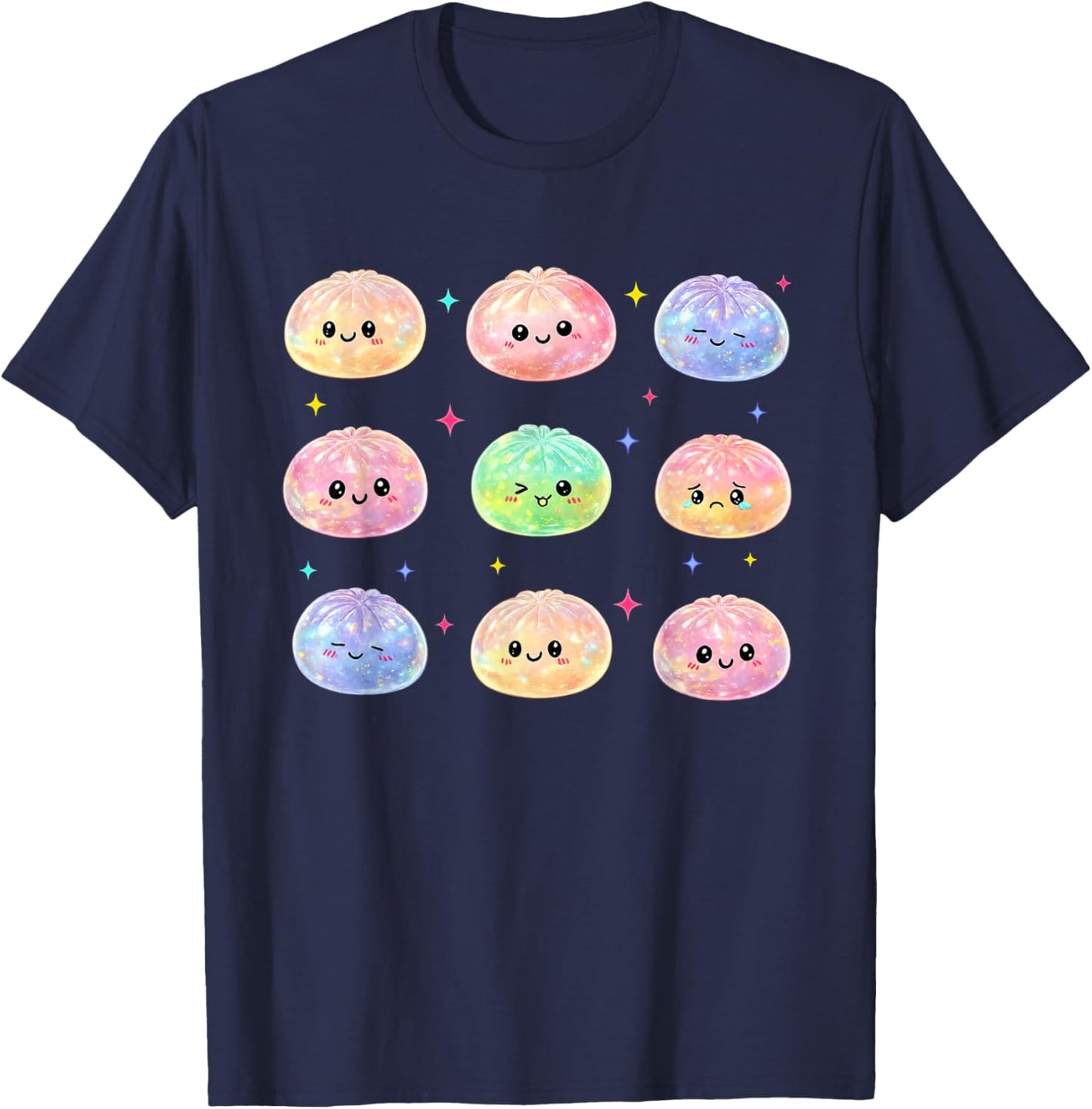 Kawaii Dumpling Cute Pastel Anime Dumpling Lovers Kids Girls T-Shirt - T-Shirt | Navy