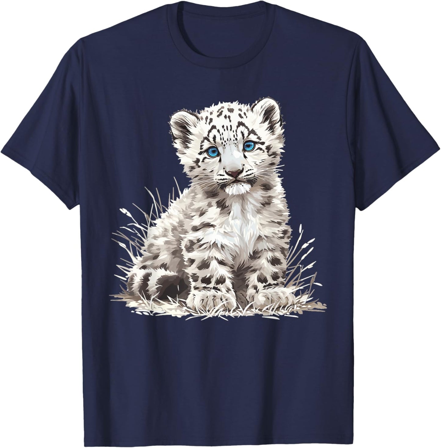 Snow Leopards Lovers Snow Leopard T-Shirt - T-Shirt | Navy