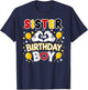Sister of The Birthday Boy Shirt Matching Dad Son Family T-Shirt - T-Shirt | Navy