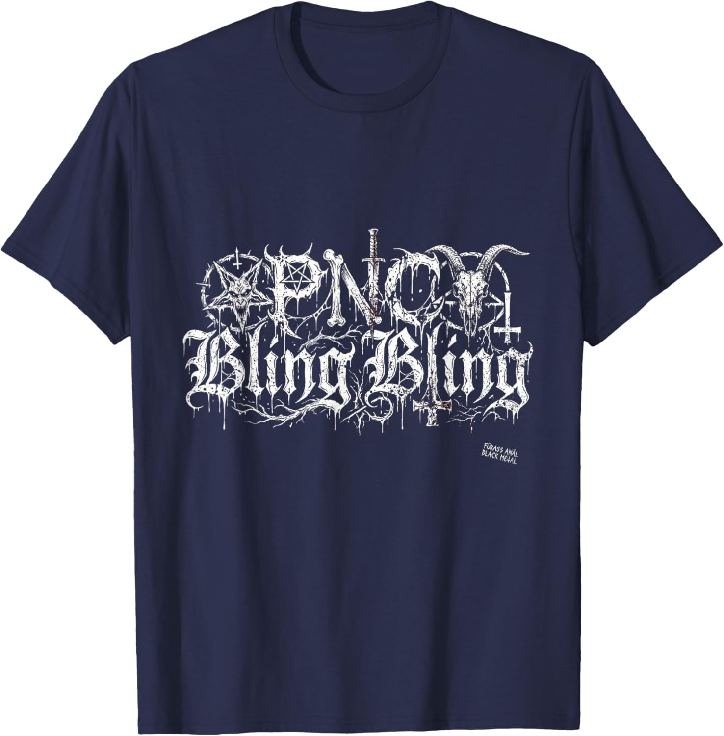 Furass Pnc Métal Noir T-Shirt - T-Shirt | Navy
