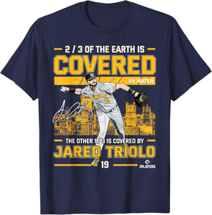Covered Jared Triolo Pittsburgh Baseball MLBPA T-Shirt - T-Shirt | Navy