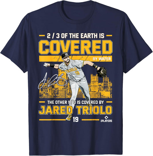 Covered Jared Triolo Pittsburgh Baseball MLBPA T-Shirt - T-Shirt | Navy