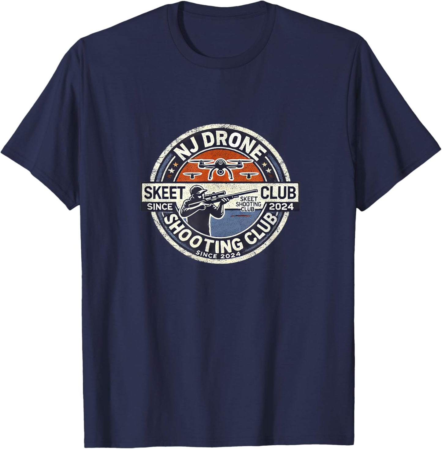 NJ New Jersey Drone Skeet Shooting Club T-Shirt - T-Shirt | Navy