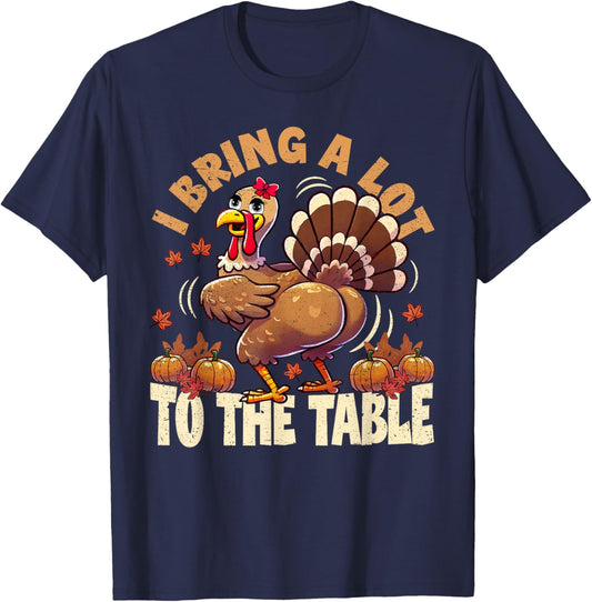 Funny Thanksgiving meme Turkey day T-Shirt - T-Shirt | Navy