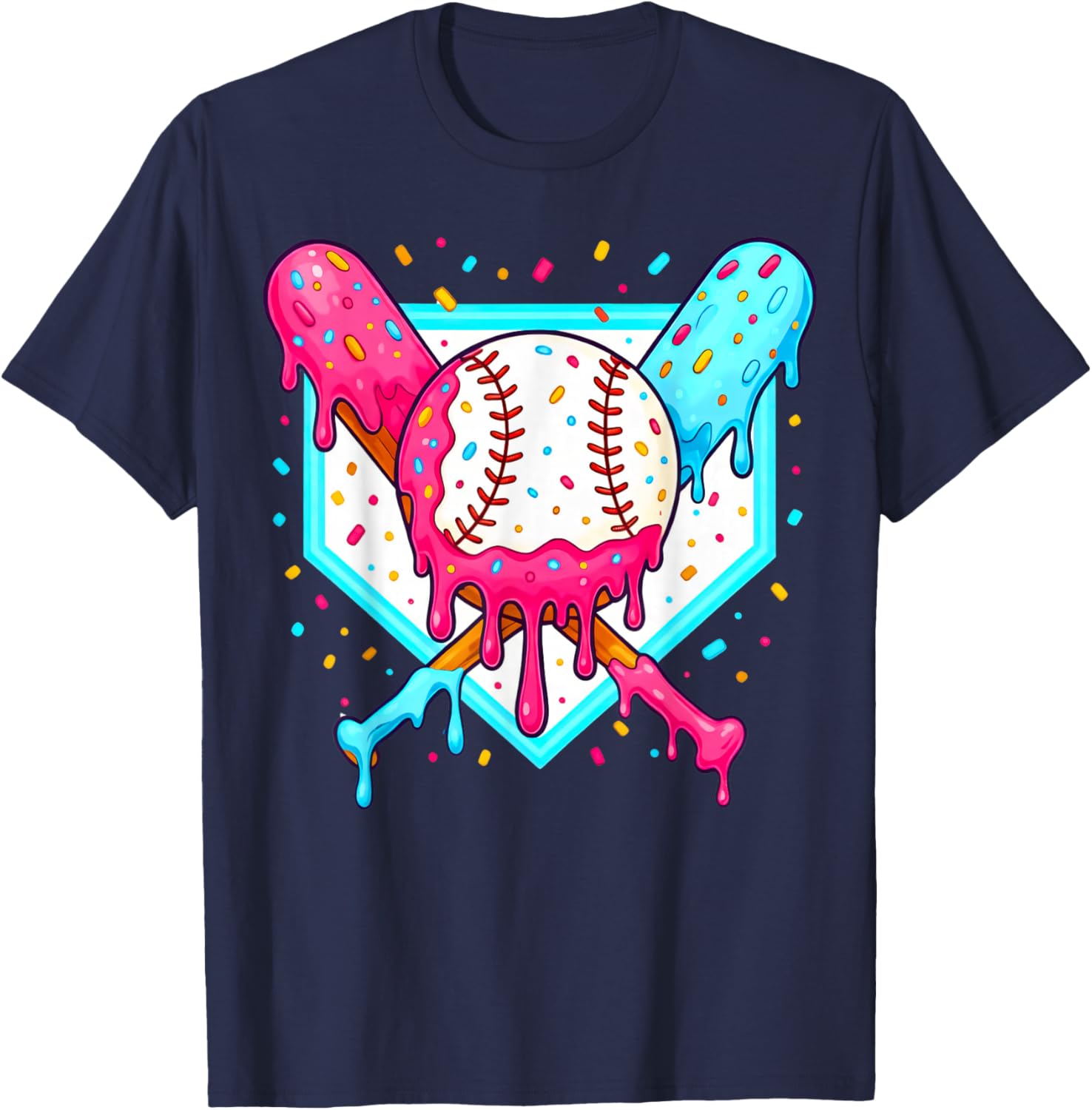 Baseball Respect The Drip Youth Boys Baseball T-Shirt - T-Shirt | Navy