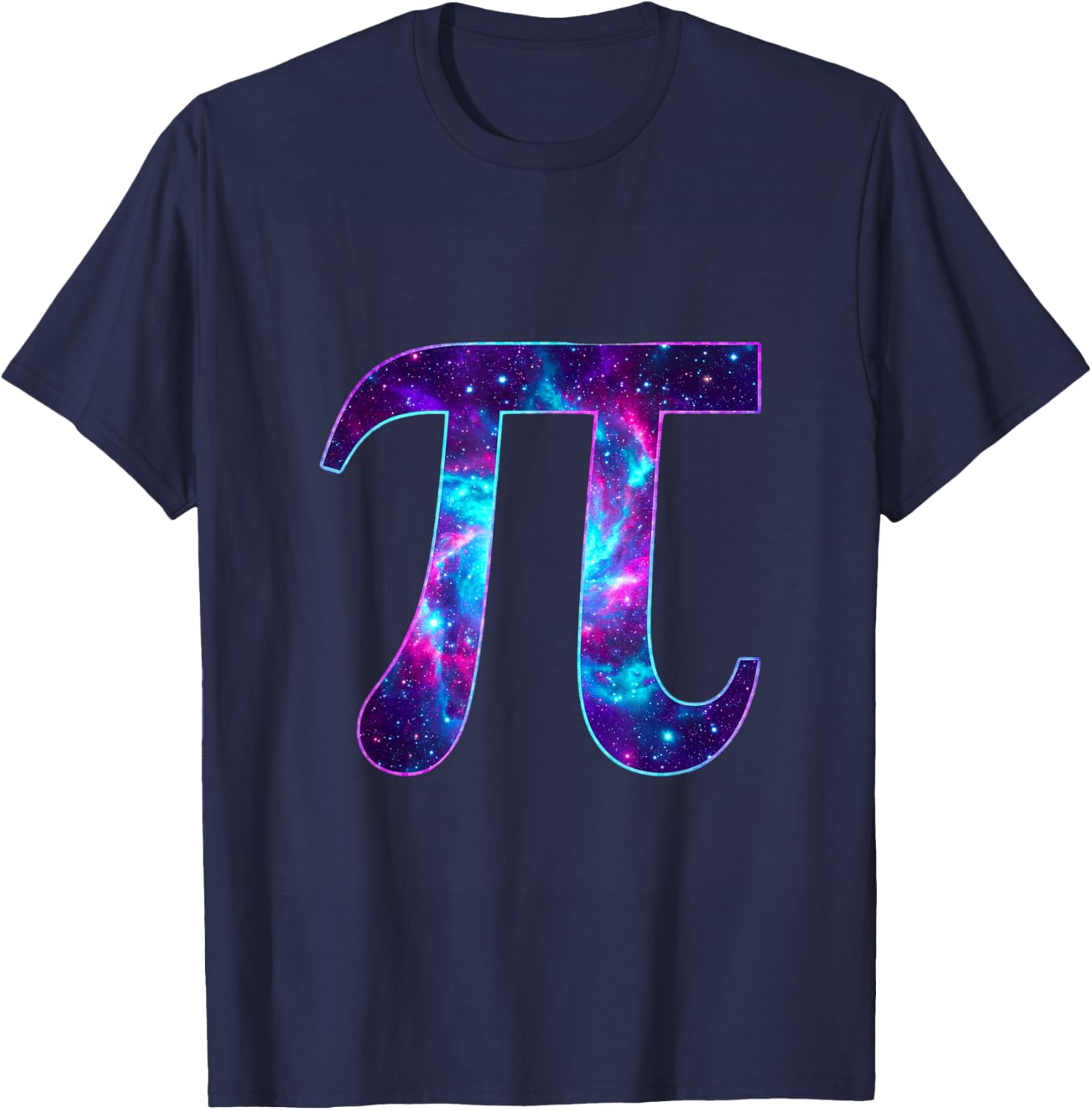 Pi Symbol 3.14 Infinity Galaxy Nebula Space Math Lover T-Shirt - T-Shirt | Navy