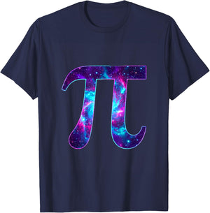 Pi Symbol 3.14 Infinity Galaxy Nebula Space Math Lover T-Shirt - T-Shirt | Navy