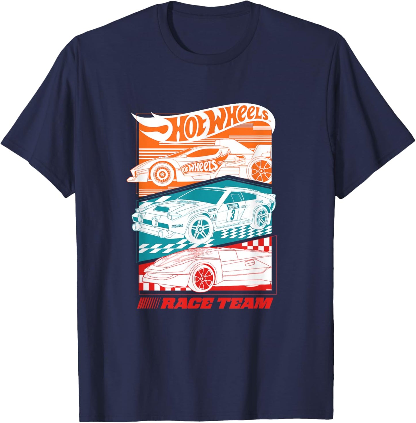 Hot Wheels Race to Win Full Throttle T-Shirt - T-Shirt | Navy