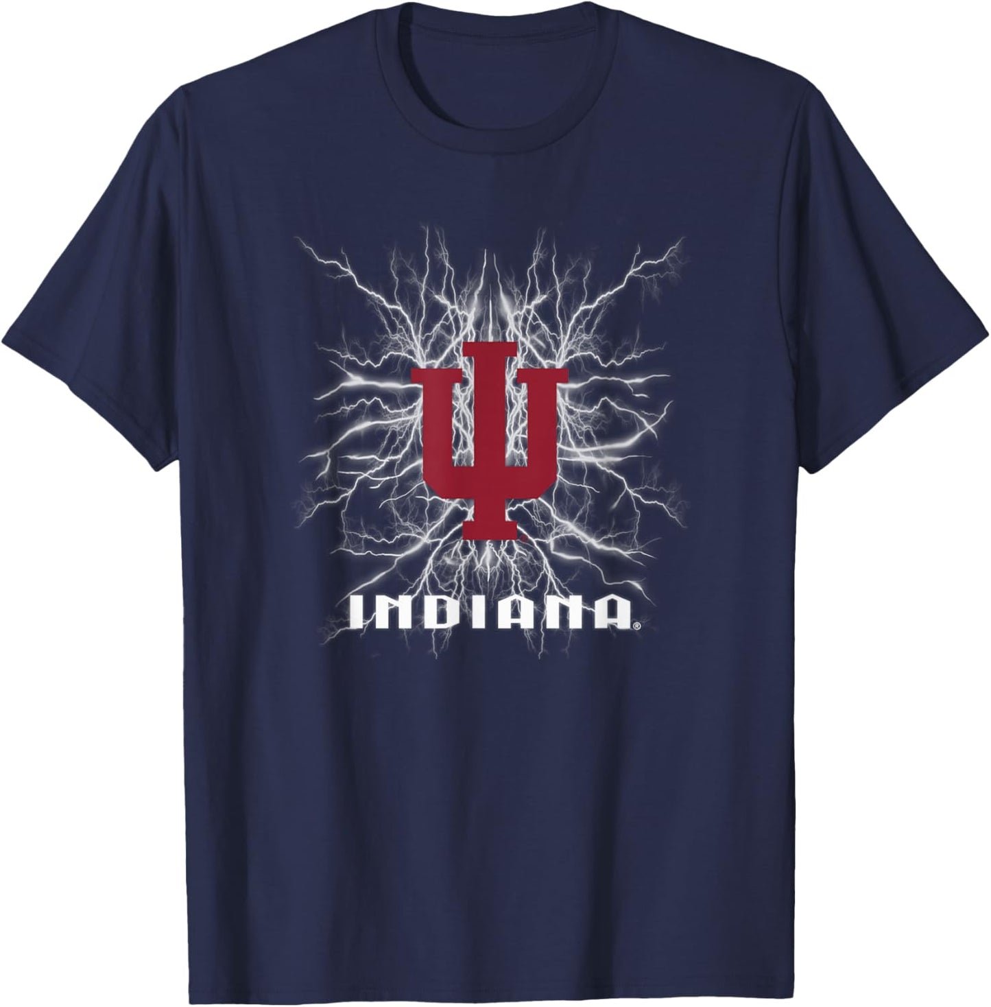 Indiana Hoosiers 90's Lightning Officially Licensed T-Shirt - T-Shirt | Navy