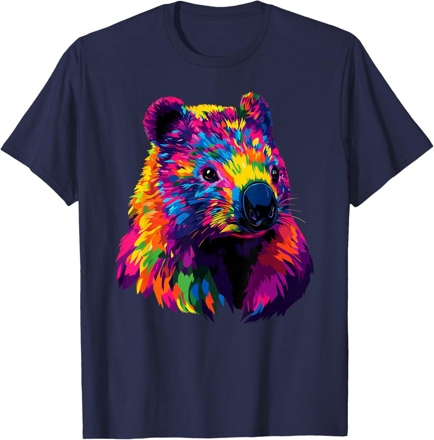 Wombat Australia Marsupial Sweet Wombat , Black, S T-Shirt - T-Shirt | Navy