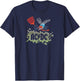 Perryscope - ACDC - Fly On The Wall Tour Icon and Locations T-Shirt - T-Shirt | Navy