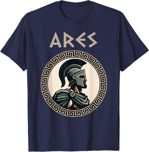 Ares Ancient Greek War God T-Shirt - T-Shirt | Navy