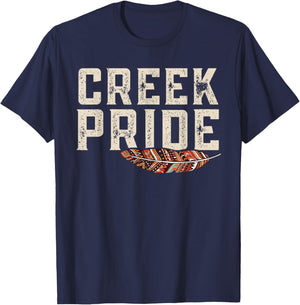 Creek Pride Native American, Southwest Tribe Indigenous T-Shirt - T-Shirt | Navy