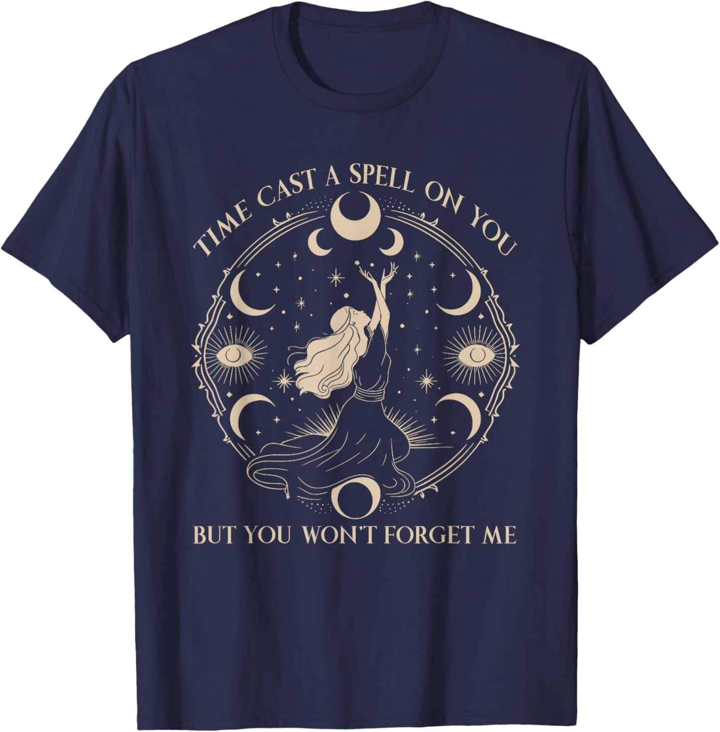 Time Cast Spell Graphic But Won't Forget Me T-Shirt - T-Shirt | Navy