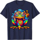 Hippie Tie-Dye Frog Girls Women Peace Sign 60s 70s T-Shirt - T-Shirt | Navy