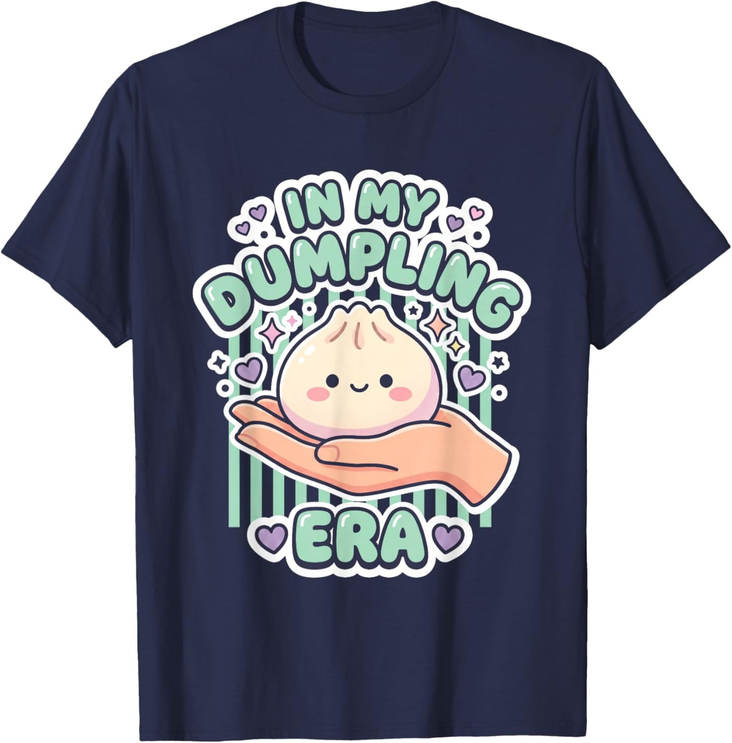 in My Dumpling Era Dumpling Squishy Cute Stress Ball Graphic T-Shirt - T-Shirt | Navy
