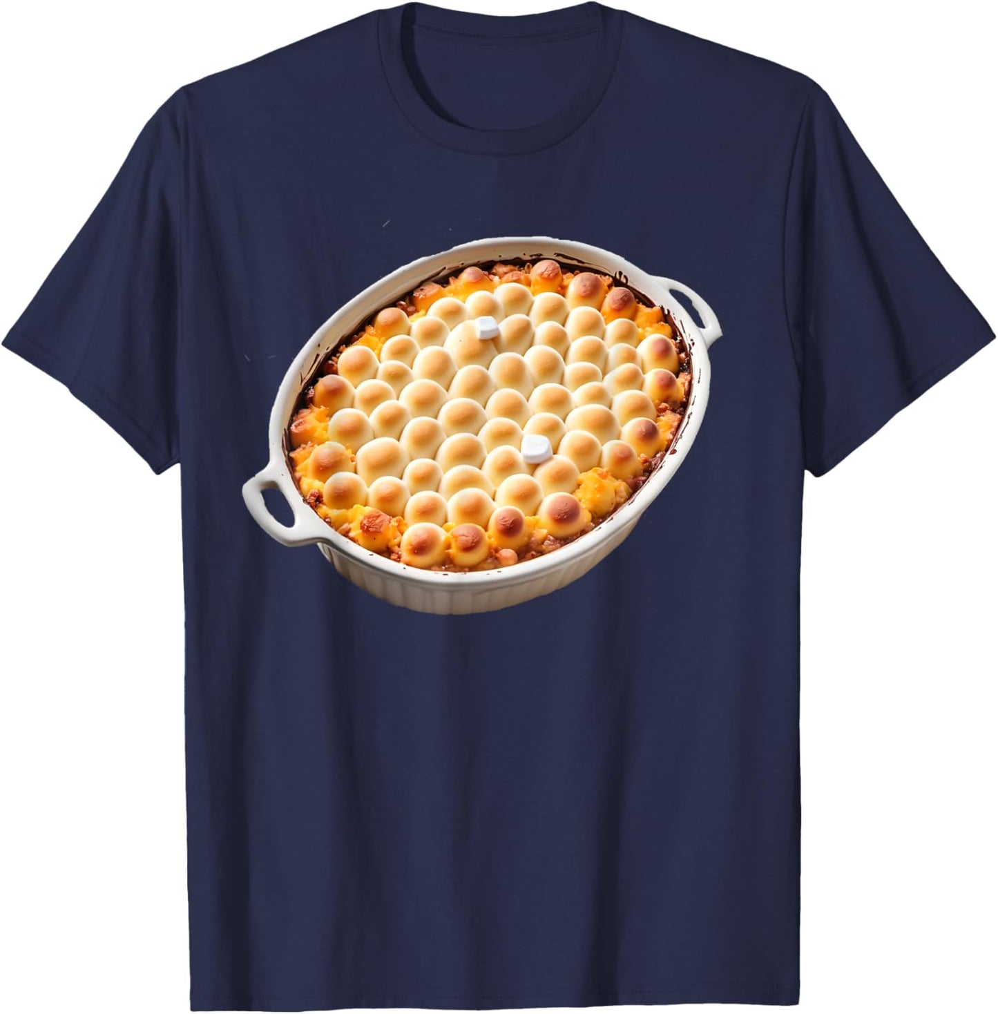 Sweet Potato Casserole with Marshmallows T-Shirt - T-Shirt | Navy