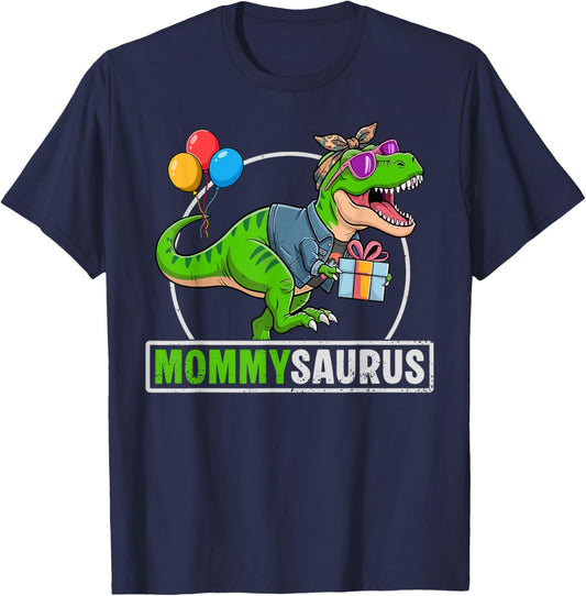 Mommysaurus T-Rex Dinosaur Mom Mama Saurus Family Matching T-Shirt - T-Shirt | Navy