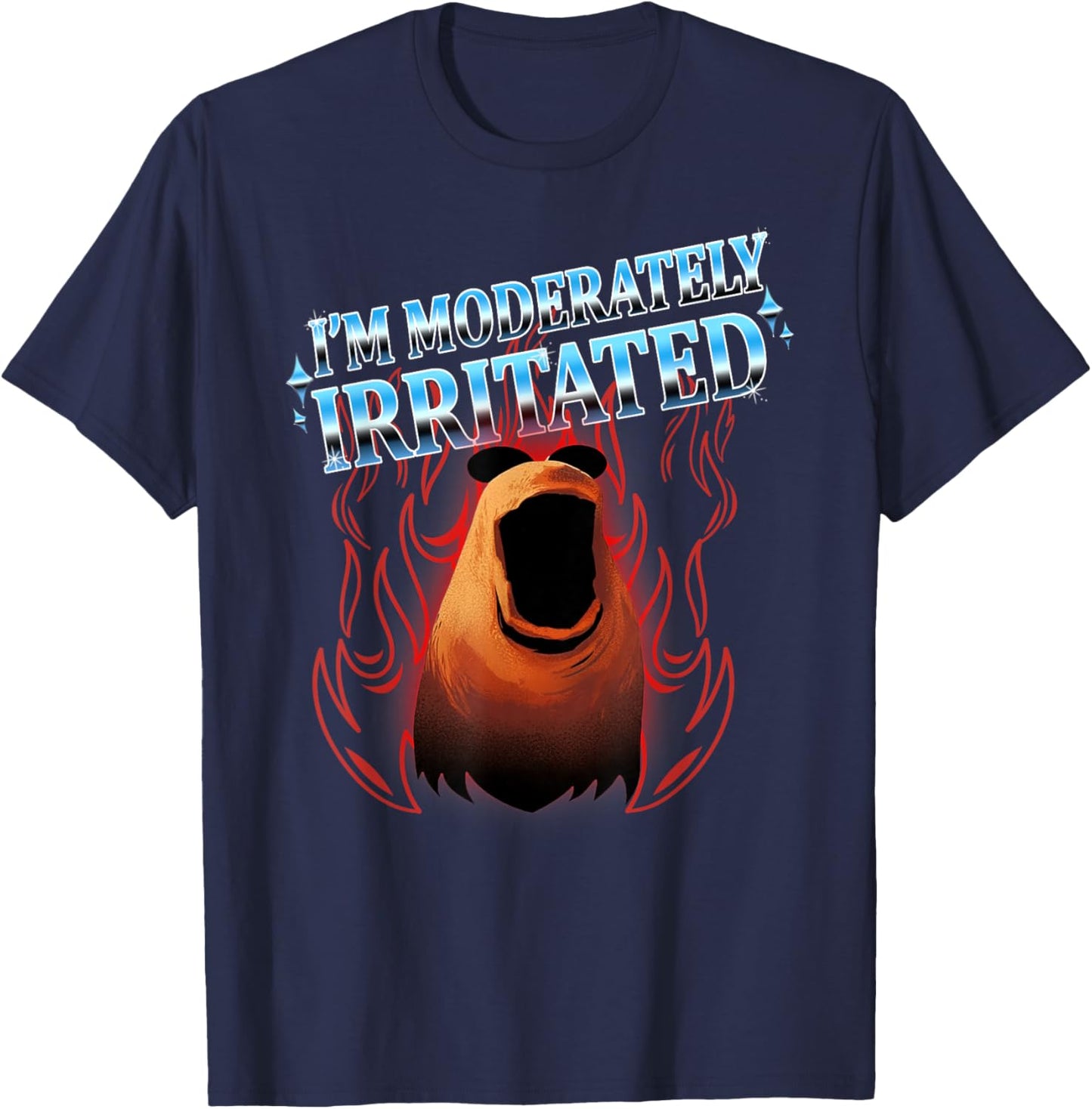 I'm Moderately Irritated Marcus The Worm Funny Meme T-Shirt - T-Shirt | Navy