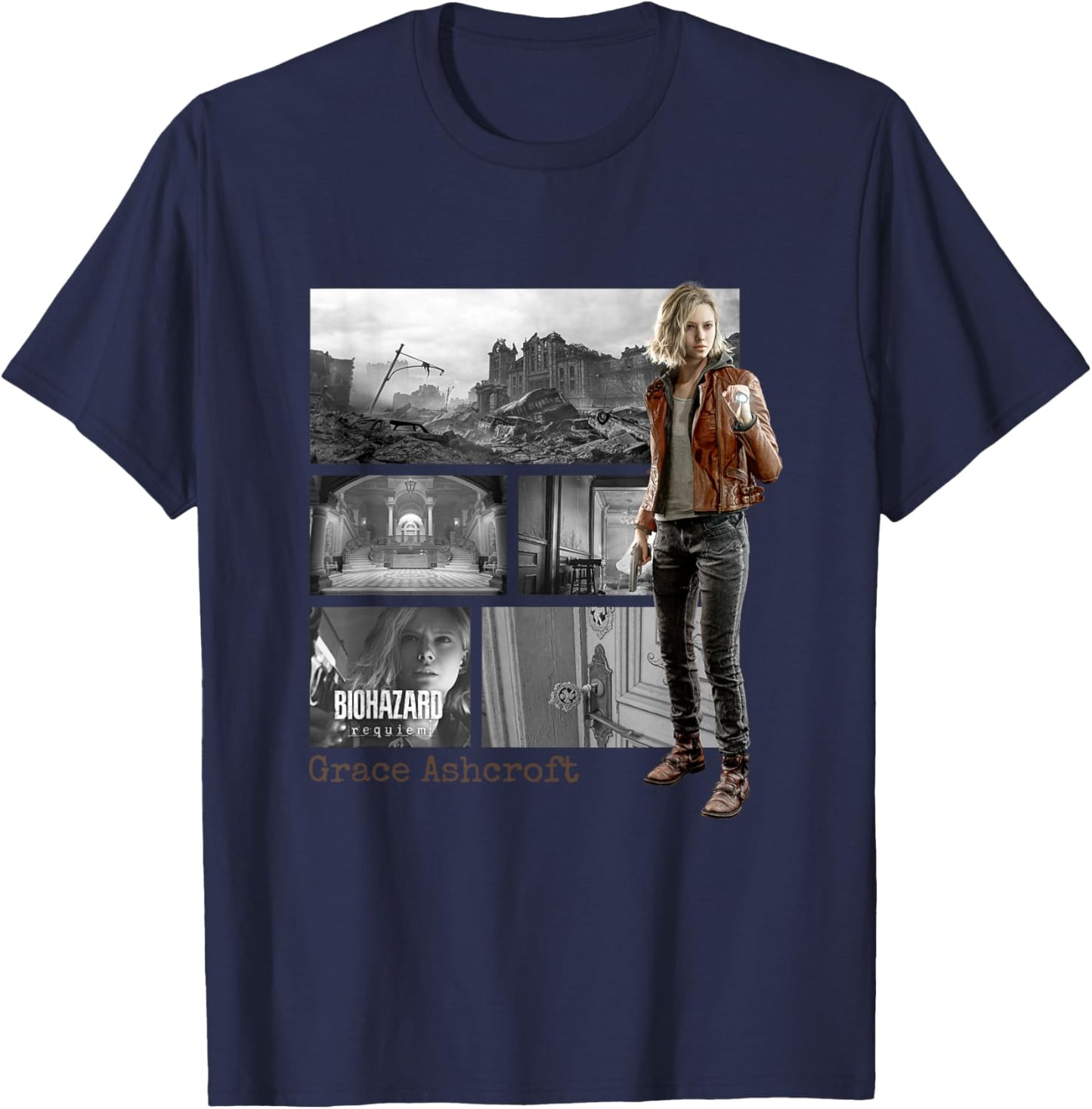 Resident Evil Requiem Grace FP T-Shirt - T-Shirt | Navy