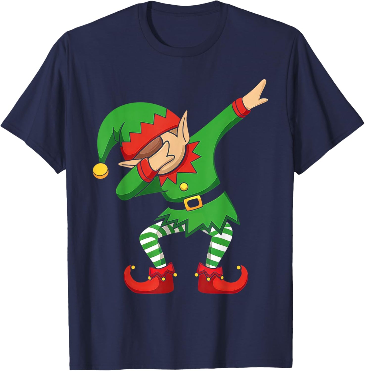 Dabbing Elf Christmas Squad Funny Xmas Family Boys Kids T-Shirt - T-Shirt | Navy