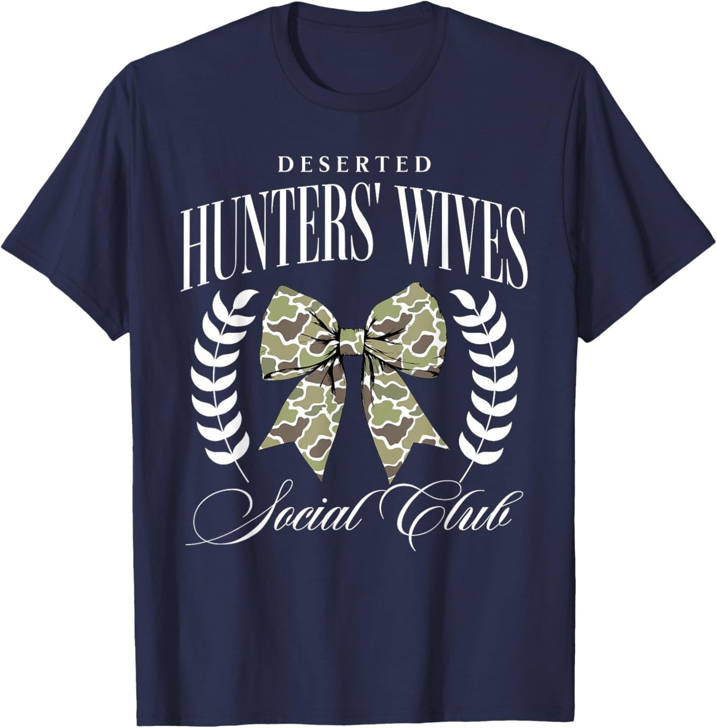 Deserted Hunter Wives Social Club Coquette Hunting Season T-Shirt - T-Shirt | Navy