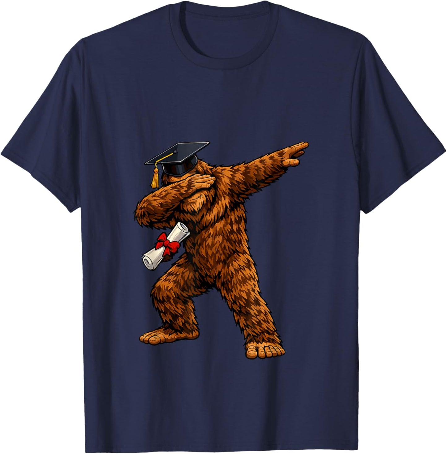 Class of 2026 Graduation 2026 Bigfoot Dabbing Graduate Grad T-Shirt - T-Shirt | Navy