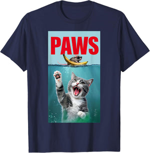 Funny Paws Shirt Paws Jaws Mouse T-Shirt - T-Shirt | Navy