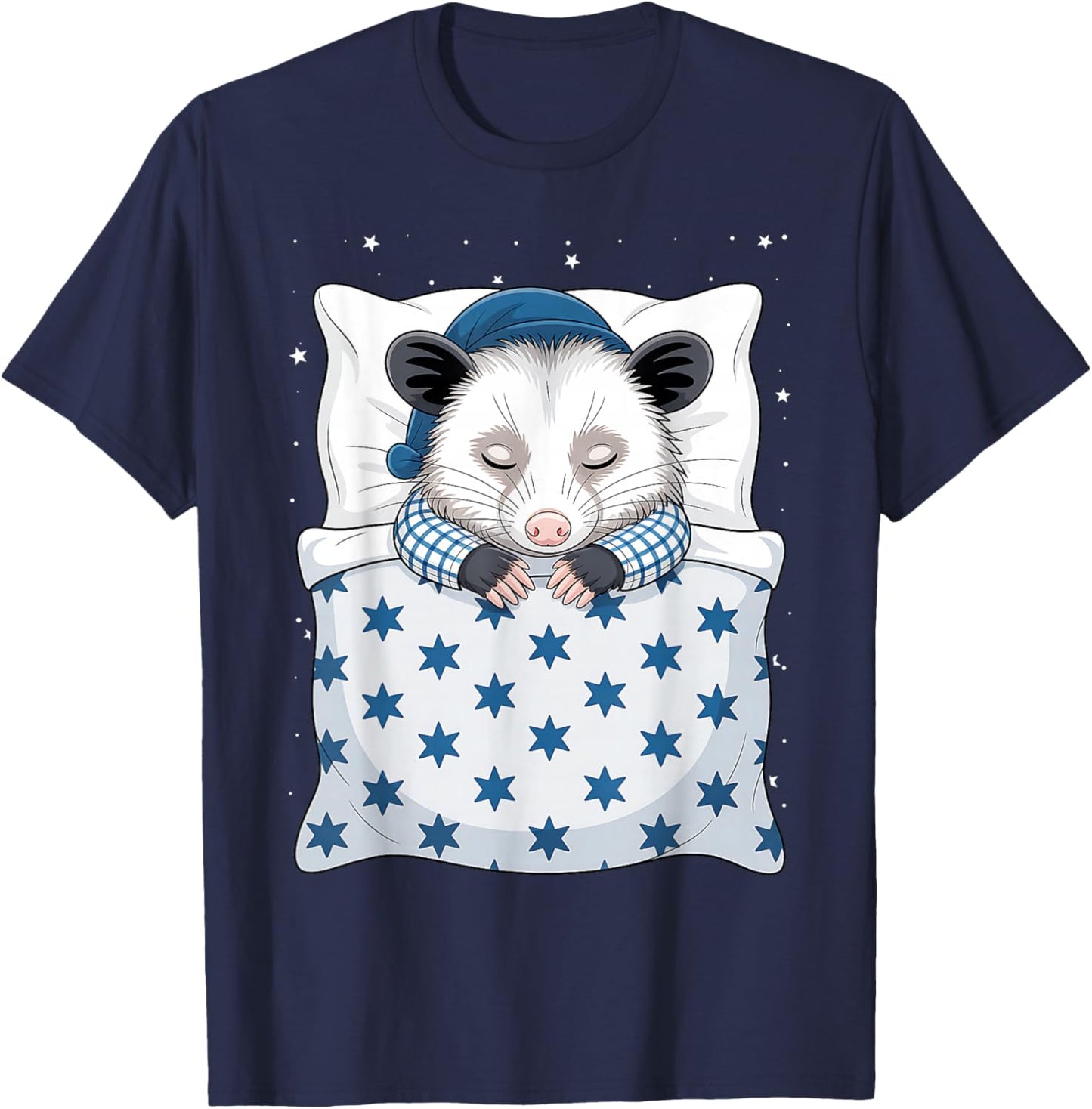 Funny Sleepy Possum Pajama Women Men Kids Boys and Girls T-Shirt - T-Shirt | Navy