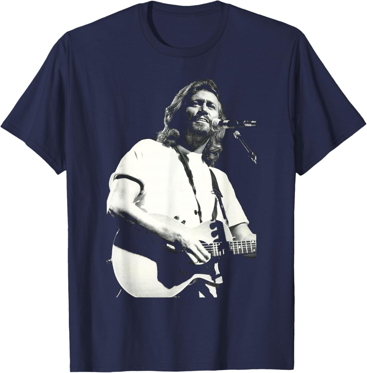 Barry Gibb Bee Gees One for All World Tour 1989 T-Shirt - T-Shirt | Navy