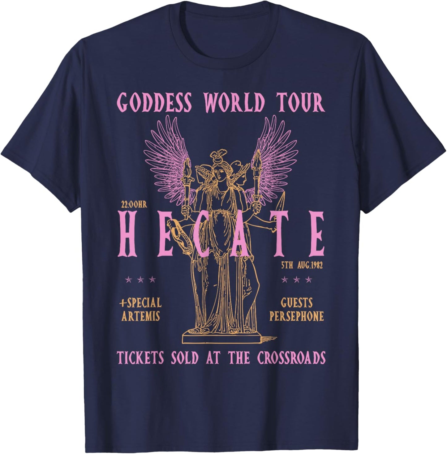 Goddess World Tour Hecate Fans Mythical Vibe Festival T-Shirt - T-Shirt | Navy