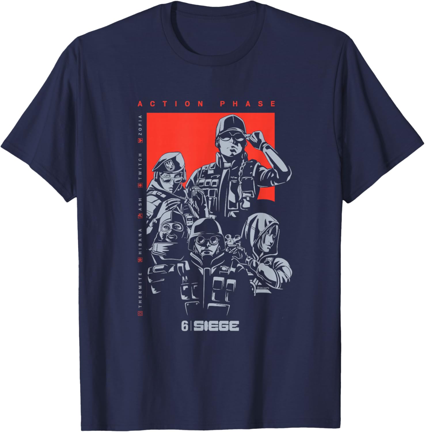 Six Siege Action Offiziell lizenziert T-Shirt - T-Shirt | Navy