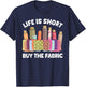 Cool Quilting Art Women Sewer Quilter Fabric Sewing T-Shirt - T-Shirt | Navy