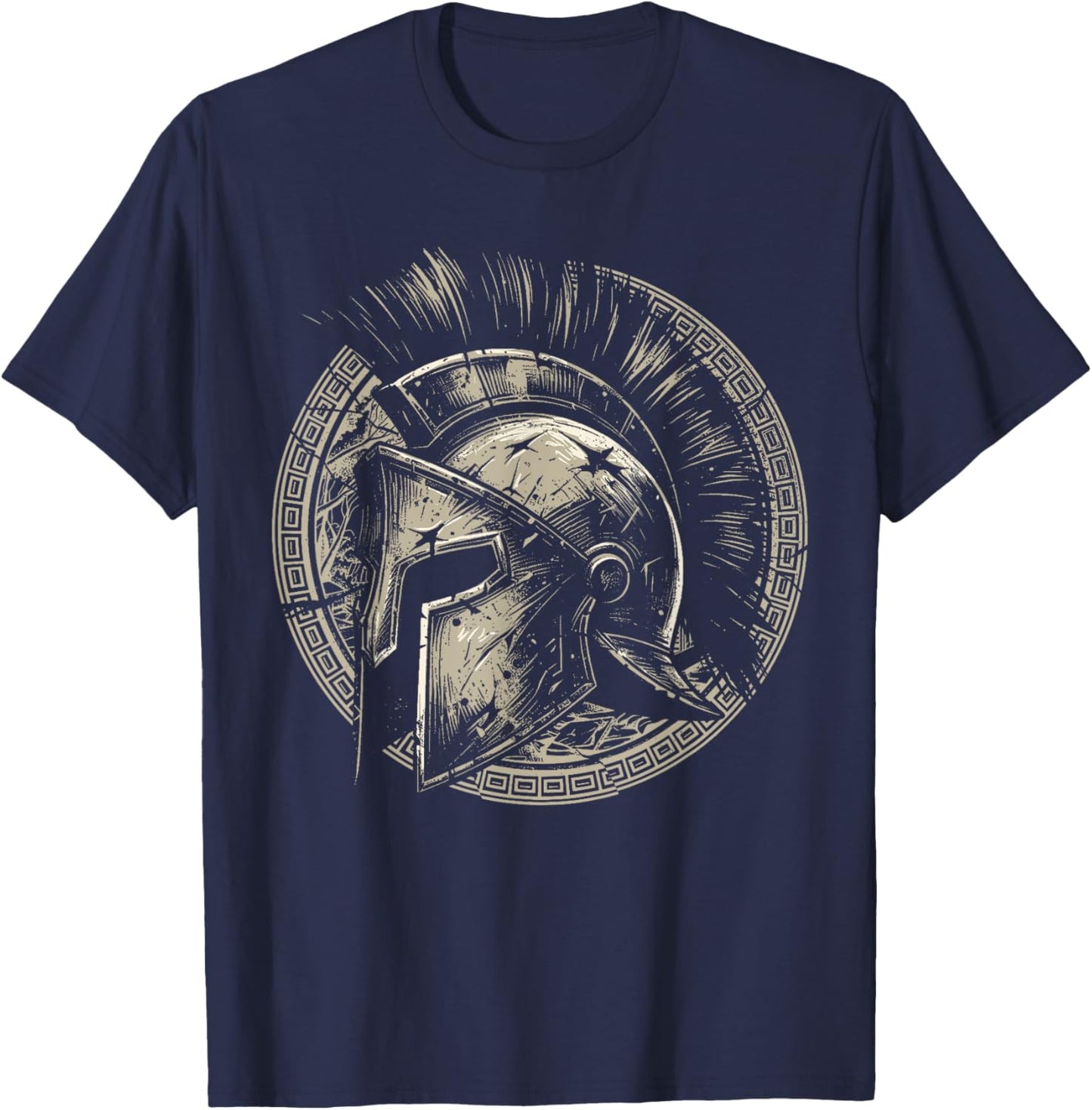 Spartan Shirt Ancient Greek Gladiator Spartan Warrior T-Shirt - T-Shirt | Navy