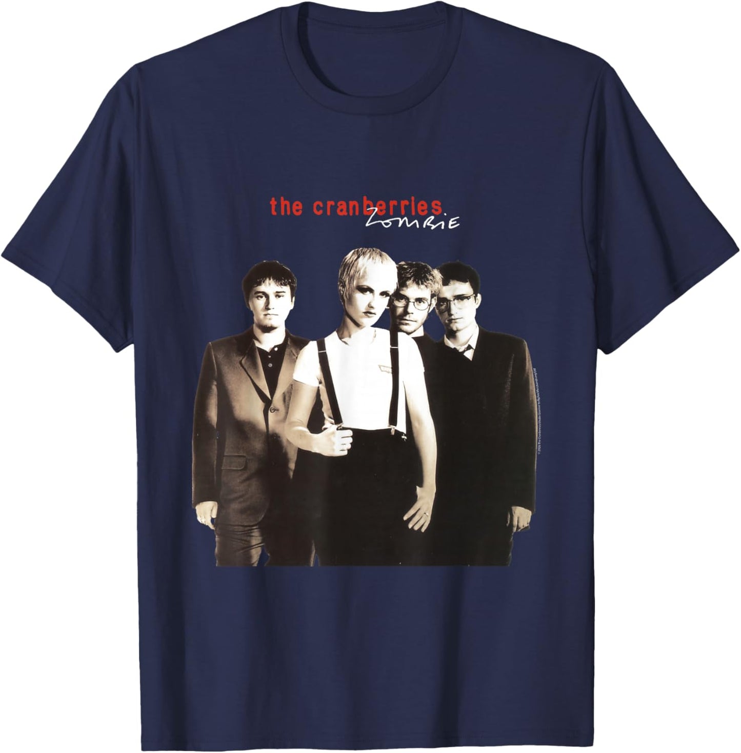 Official Cranberries Zombie Alternative Band Retro Music T-Shirt - T-Shirt | Navy